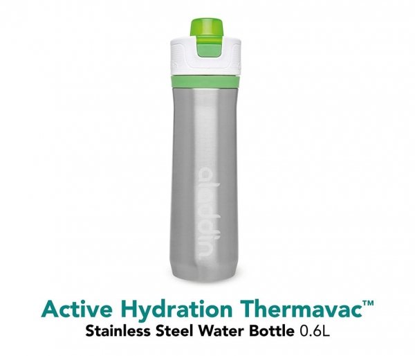 Bidon termiczny 600 ml Aladdin Active Hydration stalowy-zielony