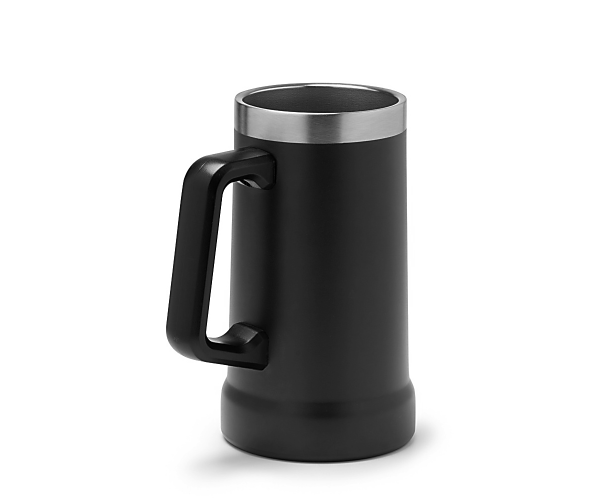 Kufel termiczny do piwa 700 ml z rączką czarny