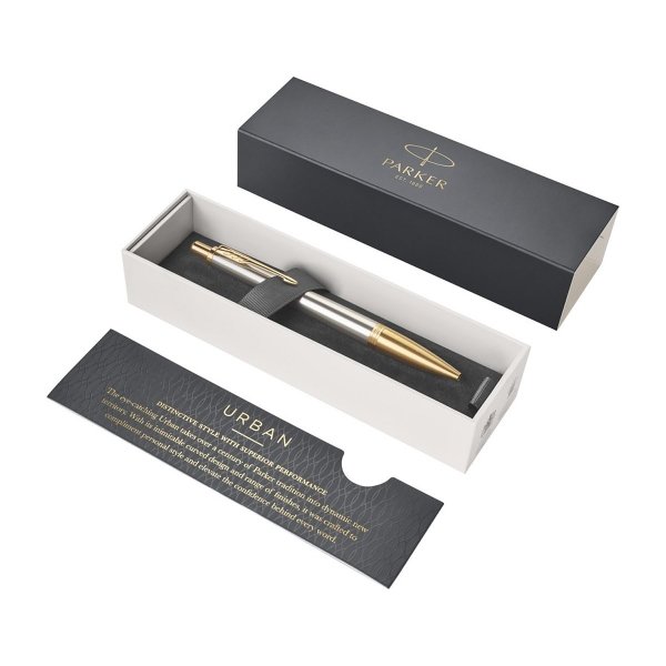 Długopis Parker Urban Premium z Twoim grawerem + pudełko prezentowe złoty/srebrny