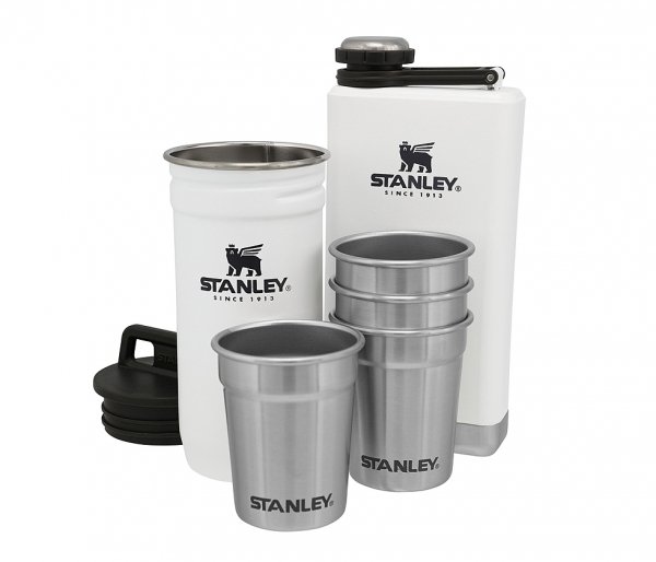 Zestaw STANLEY piersiówka Adventure Steel Shots + Flask Gift Set biały