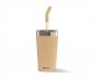 Kubek termiczny ze szklaną słomką HELIA Sigg 450 ml (beżowy) Muted Peach 