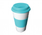 Kubek termiczny stalowy TUMBLER Coffee 460 ml TERMIO (biały/niebieski) 