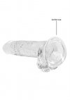 7 / 18 cm Realistic Dildo With Balls - Transparent