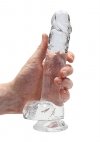 8 / 20 cm Realistic Dildo With Balls - Transparent