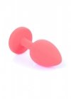 Plug-Jewellery Red Silicon PLUG Small- Blue Diamond
