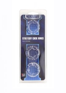 MENZSTUFF STRETCHY COCK RINGS CLEAR