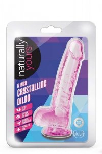 NATURALLY YOURS  6 CRYSTALLINE DILDO  ROSE
