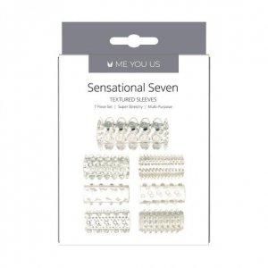 Stymulator- Me you Us Sensual Seven Textured Sleeves Transparent Small