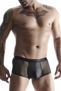 męskie szorty z wetlooka i elastycznej siatki XL