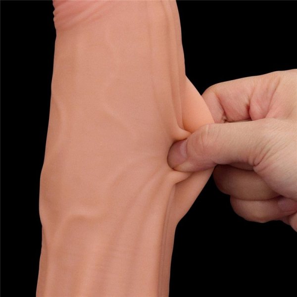 12&#039;&#039; King Sized Sliding Skin Dual Layer Dong