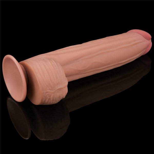 12&#039;&#039; King Sized Sliding Skin Dual Layer Dong