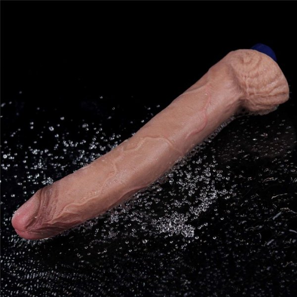 11&quot; REAL SOFTEE Rechargeable Silicone Vibrating Dildo