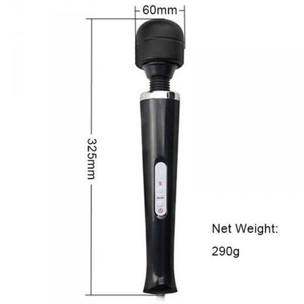 Stymulator-Magic Massager Wand Cable 110-240V Black 10 Function