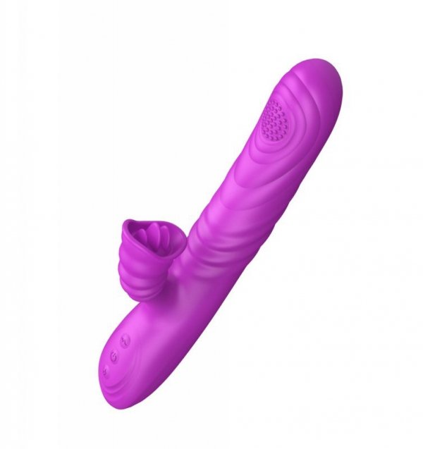 Wibrator-Angelia, USB 3 functions of thrusting / 20 vibrations Purple