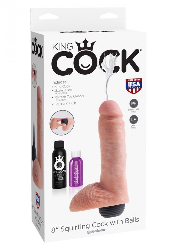 Squirting Cock 8 Inch Light skin tone