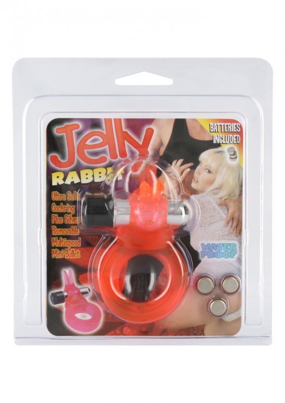 Jelly Rabbit Cockring Red