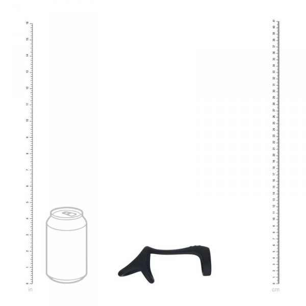 Tri O Silicone Shaft Cock and Ball Ring - Black