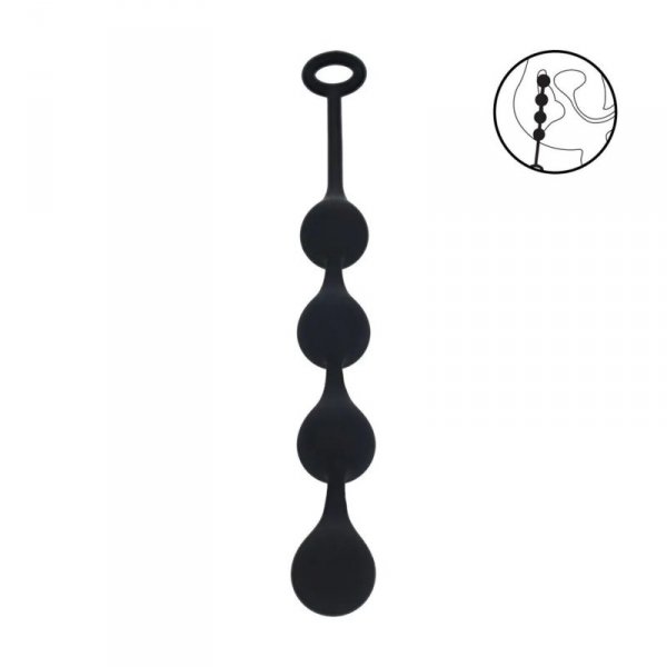 Waterdrop Silicone Anal Balls -M - 30mm - Black