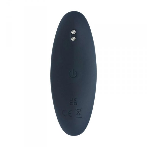 Vibrating Silicone Prostate Stimulator Anal Plug - M - Black