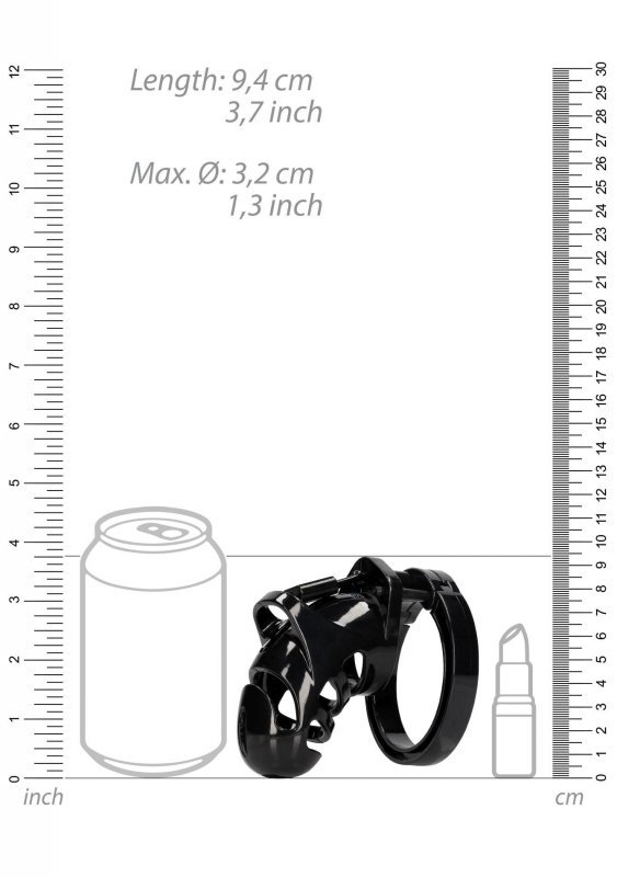 Model 25 - Chastity Cage - 3.5&#039;&#039; / 9 cm - Black