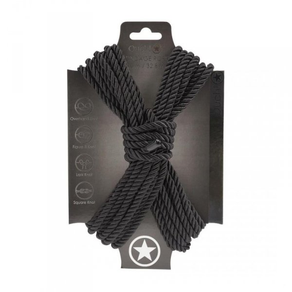 Polyester Bondage Rope - 10 m - Black