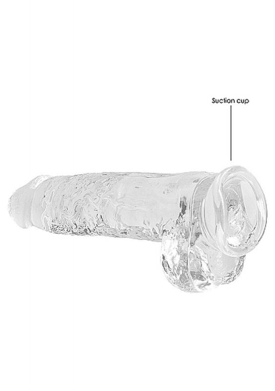 9&quot;&quot; / 23 cm Realistic Dildo With Balls - Transparent