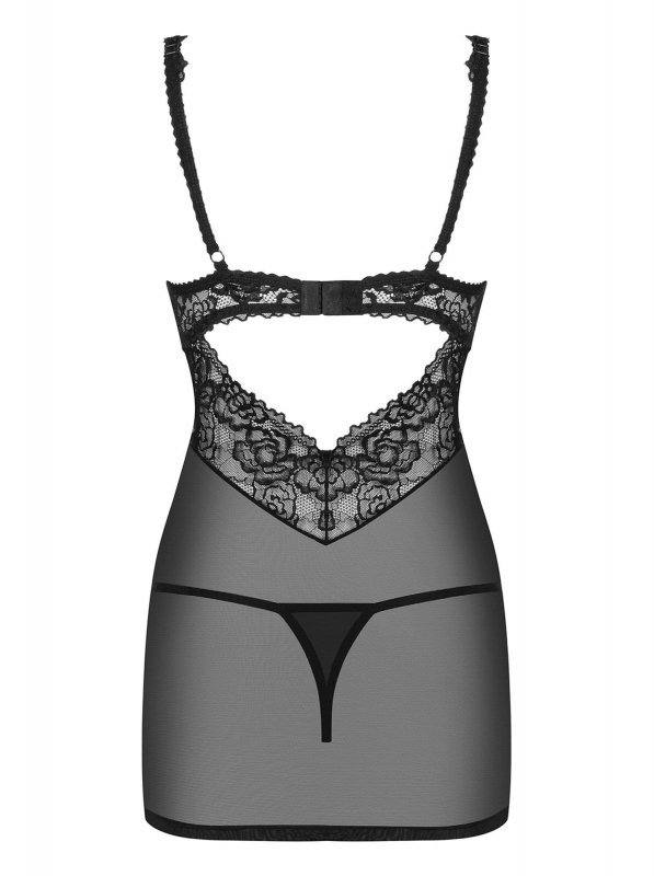 Bielizna- 867-CHE-1 koszulka i stringi  S/M