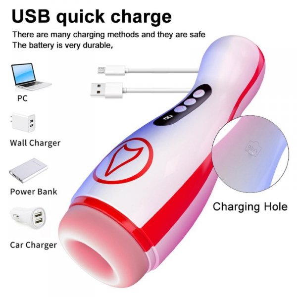 Masturbator - Vibrating  Masturbation Cup , 7 Suction Power, 7 Vibration Setting