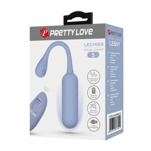 PRETTY LOVE - LECHIES  Dream chaser 5, Blue, Wireless remote control 12 vibration functions Memory function