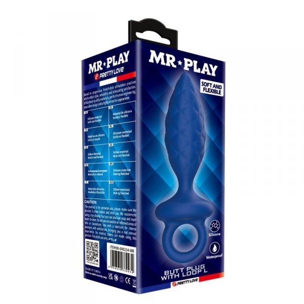 MR. PLAY Butt Plug with Loop – Size L