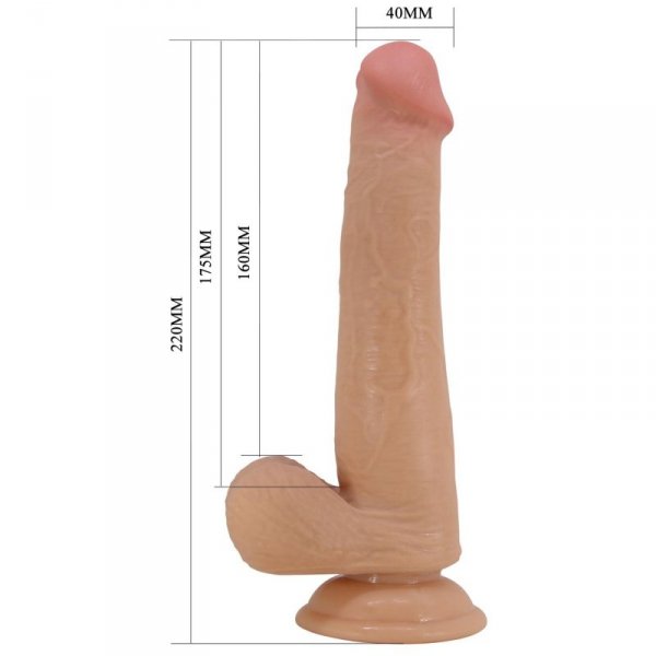 PRETTY LOVE - TALLEN 8.7&quot;(220mm) Sliding Skin Series TPR, Suction base