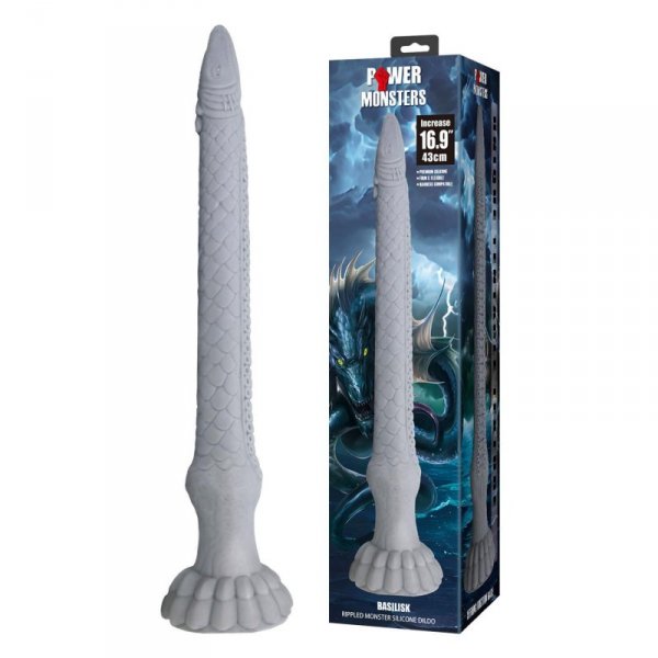 Power Monsters Basilisk – 43 cm Rippled Monster Silicone Dildo