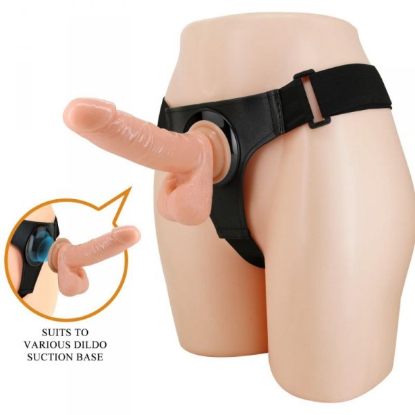 PRETTY LOVE - HARNESS BRIEFS- Tom, Universal Strap-On, 7.4&#039;&#039; Dildo