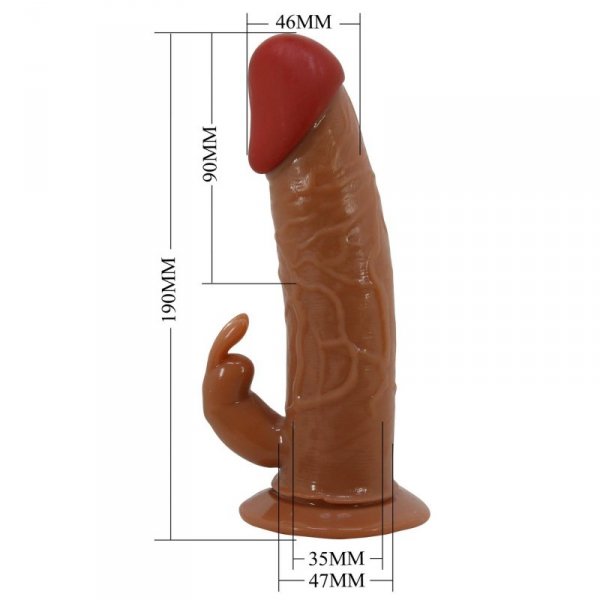 PRETTY LOVE - Marion, Universal Strap-On Harness, Dildo 7.4&#039;&#039;TPR, multi-speed vibration
