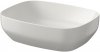 Umywalka ceramiczna nablatowa Larga prostokątna 50x38 cm jasnoszary mat + korek