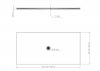 Brodzik prostokątny Fresco Biały 120x80x1,3x2,5 cm posadzkowy mat