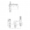 BATERIA wannowa 3-otworowa INVENA GLAMOUR jednouchwytowa nawannowa czarna