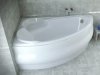 BESCO Wanna narożna Finezja Nova lewa 155x95 z białą obudową + syfon