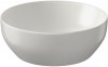 Umywalka ceramiczna nablatowa Larga okrągła 40 cm jasnoszary mat + korek