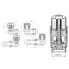 Zestaw termostatyczny Invena PROV osiowy czarny mat CD-25-C15