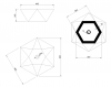 Umywalka nablatowa geometryczna Naksos 54 cm CE-55-001