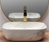 Umywalka ceramiczna nablatowa REA BELINDA AIAX SHINY beż marmur
