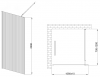 Invena ścianka walk-in ryflowana 110x200 kabina szyba szkło 8 mm hartowane