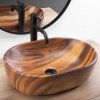 Umywalka ceramiczna nablatowa REA AMELIA WOOD MATT imitacja drewna