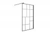 Ścianka prysznicowa 90x200 cm Nero Tetris Loft czarny mat