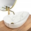  Umywalka ceramiczna nablatowa Greta 65 Bianco Shiny 