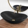 Umywalka ceramiczna nablatowa REA ROYAL 60 BLACK MAT czarna