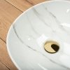 Umywalka ceramiczna nablatowa asymetryczna REA GRETA 65 BIANCO SHINY