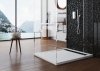 Brodzik 110x90 WEST NEW biały +ruszt stal szcz. +syfon