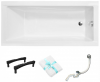 BESCO Wanna 180x80 Modern Slim + Syfon